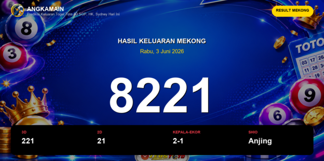 Result Mekong hari ini 3 Juni 2026 angka 8221
