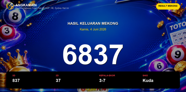 Result Mekong hari ini 4 Juni 2026 angka 6837